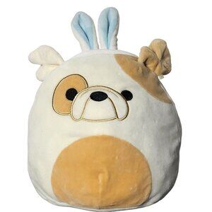 2019 Squishmallows Brock the Bulldog Bunny Rabbit Ears Easter Plush KellyToy